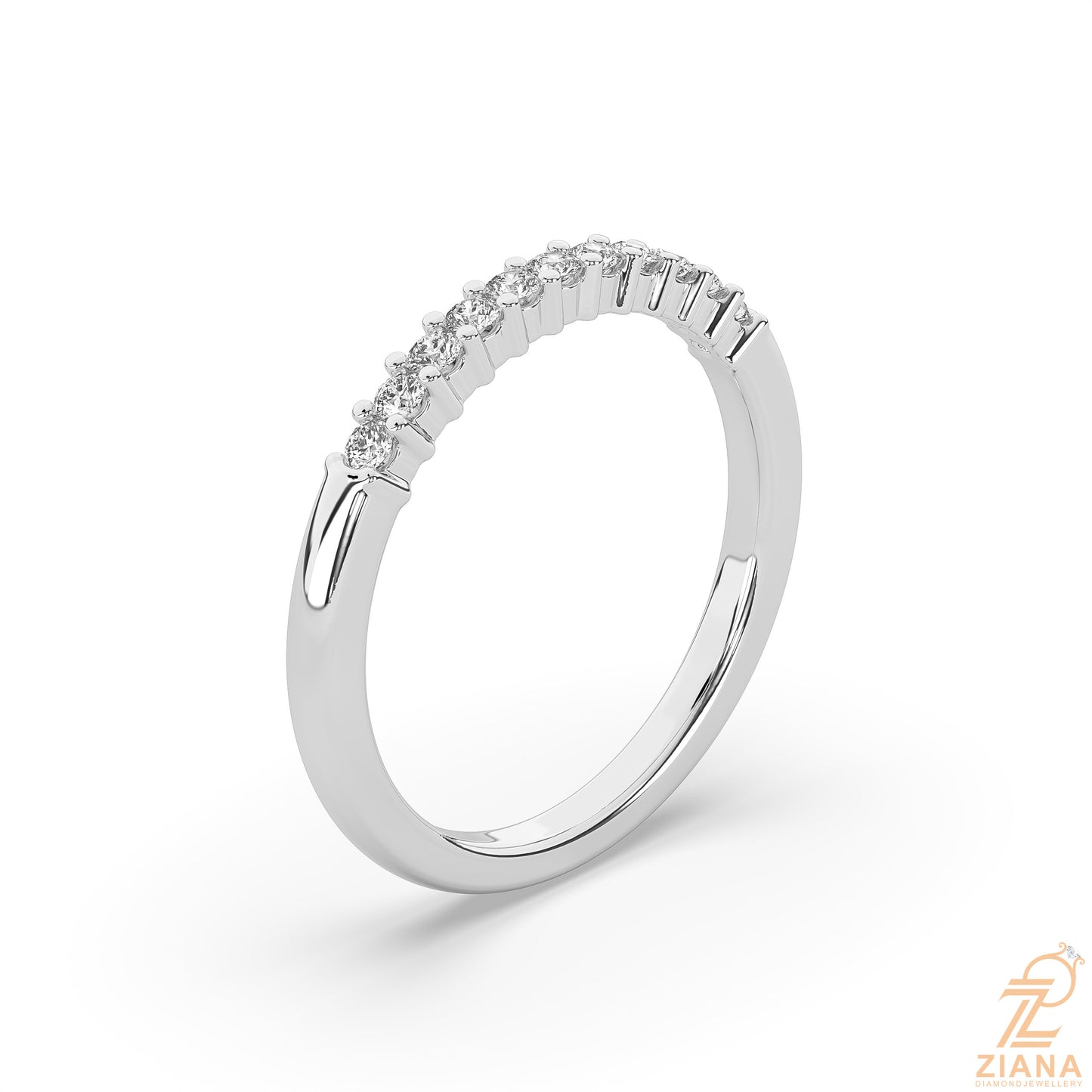 stackable diamond wedding band
