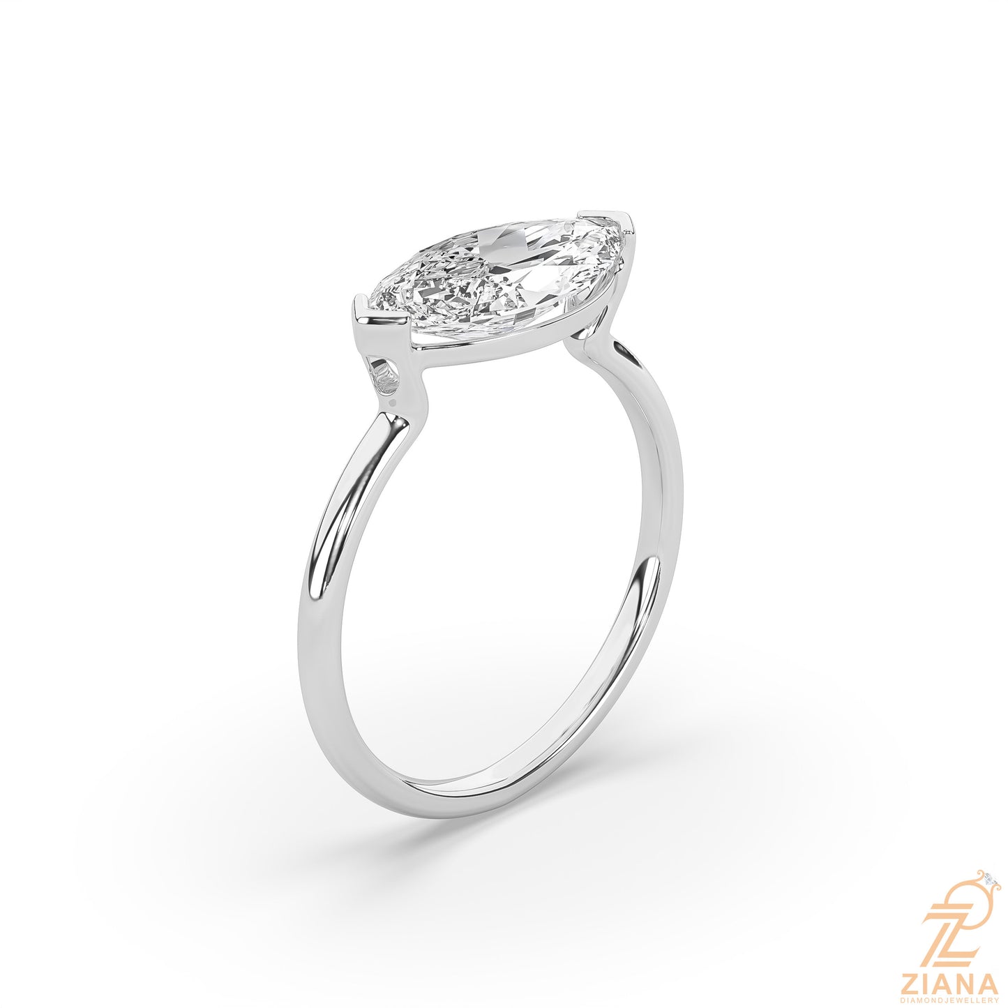 marquise cut solitaire engagement ring