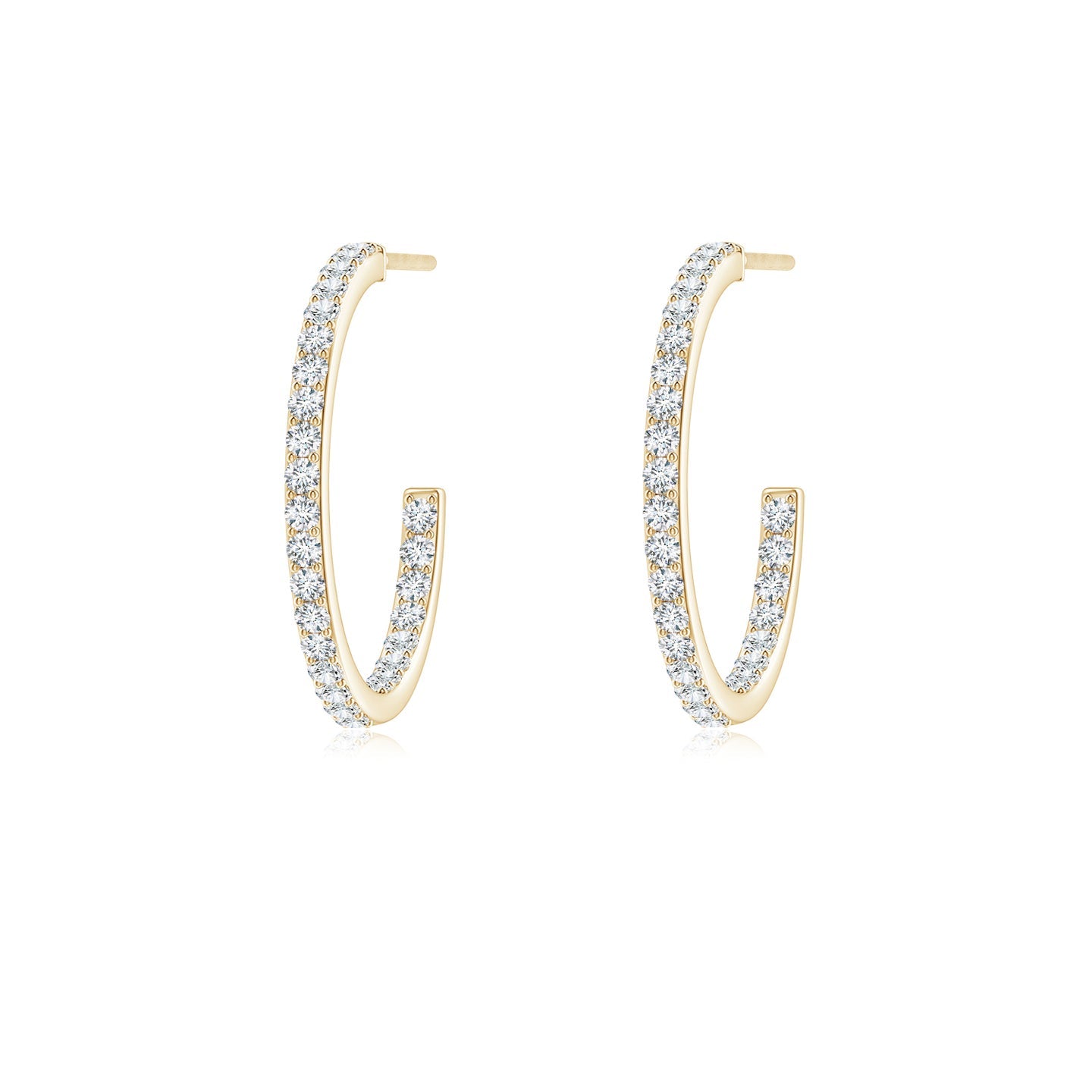 diamond hoop earring round