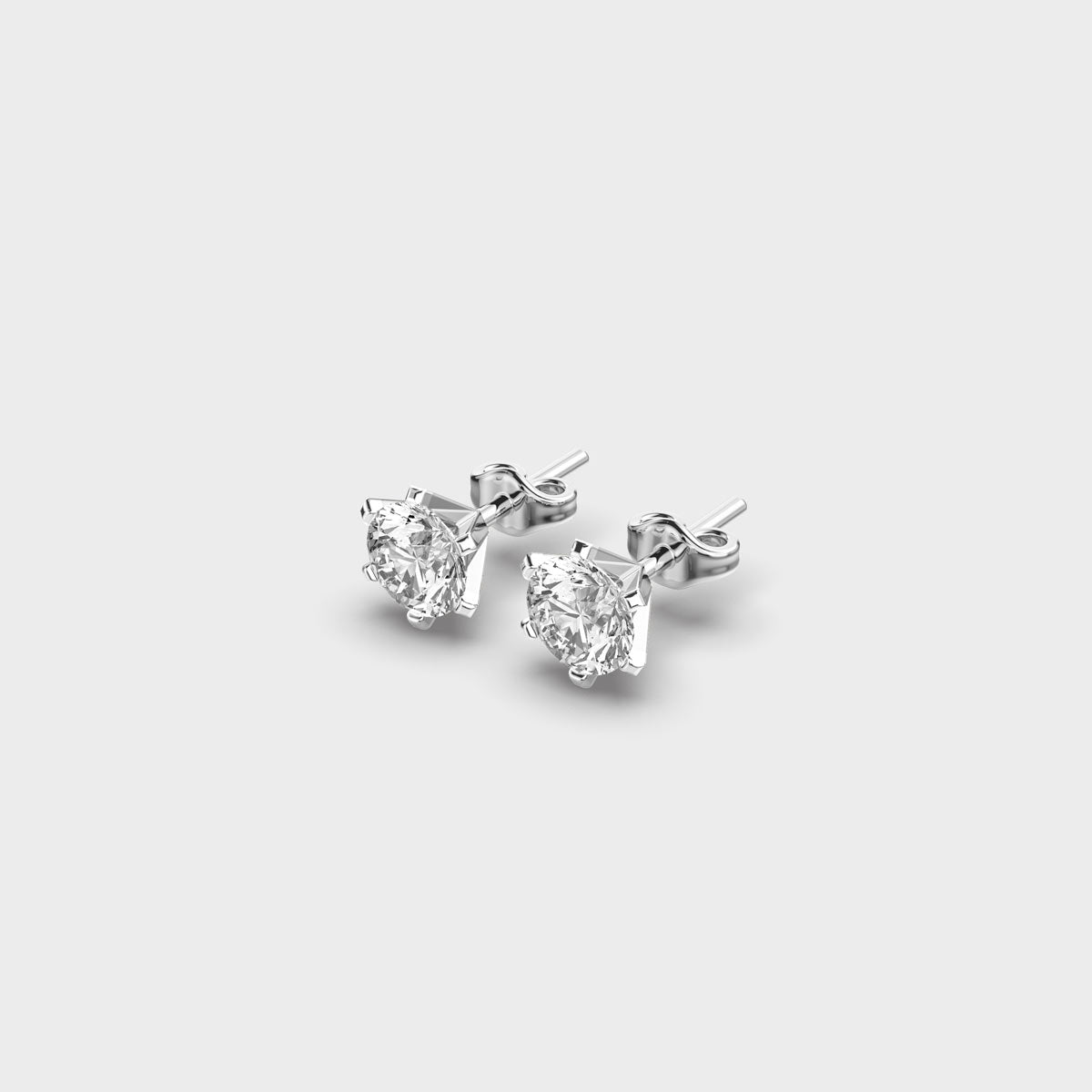 mini round elegant earring diamond studs