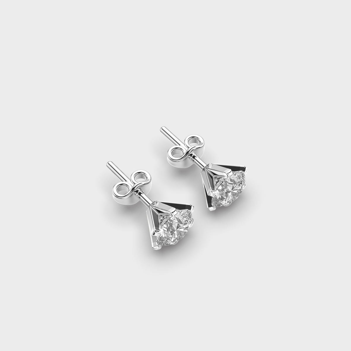 mini round elegant earring diamond studs