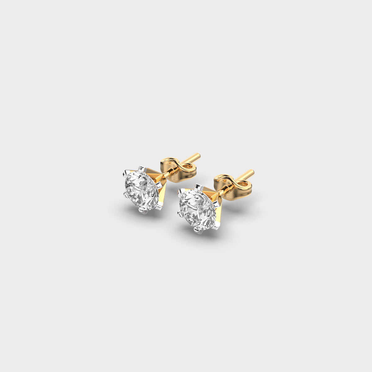 mini round elegant earring diamond studs