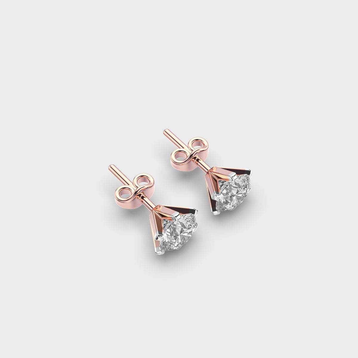 mini round elegant earring diamond studs