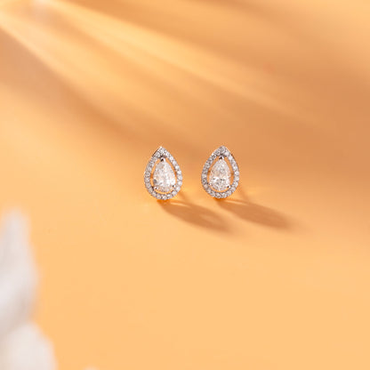 Royal Pear Shape Diamond Ear Studs