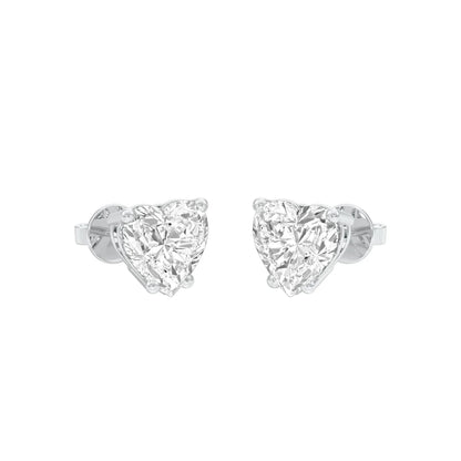 Alluring Heart Diamond Shape Ear Studs