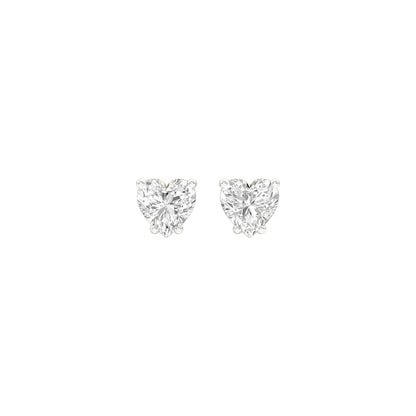 Alluring Heart Diamond Shape Ear Studs