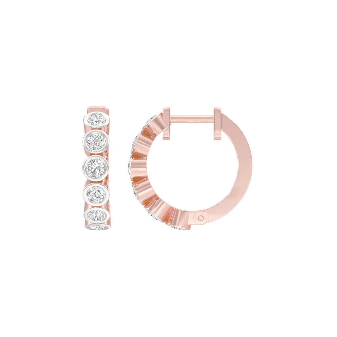 round box light diamond earring
