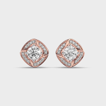Dazzling Diamond Ear Studs