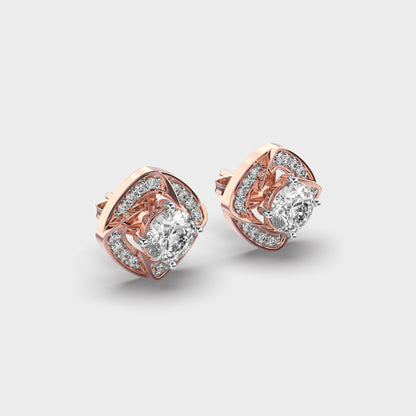 Dazzling Diamond Ear Studs