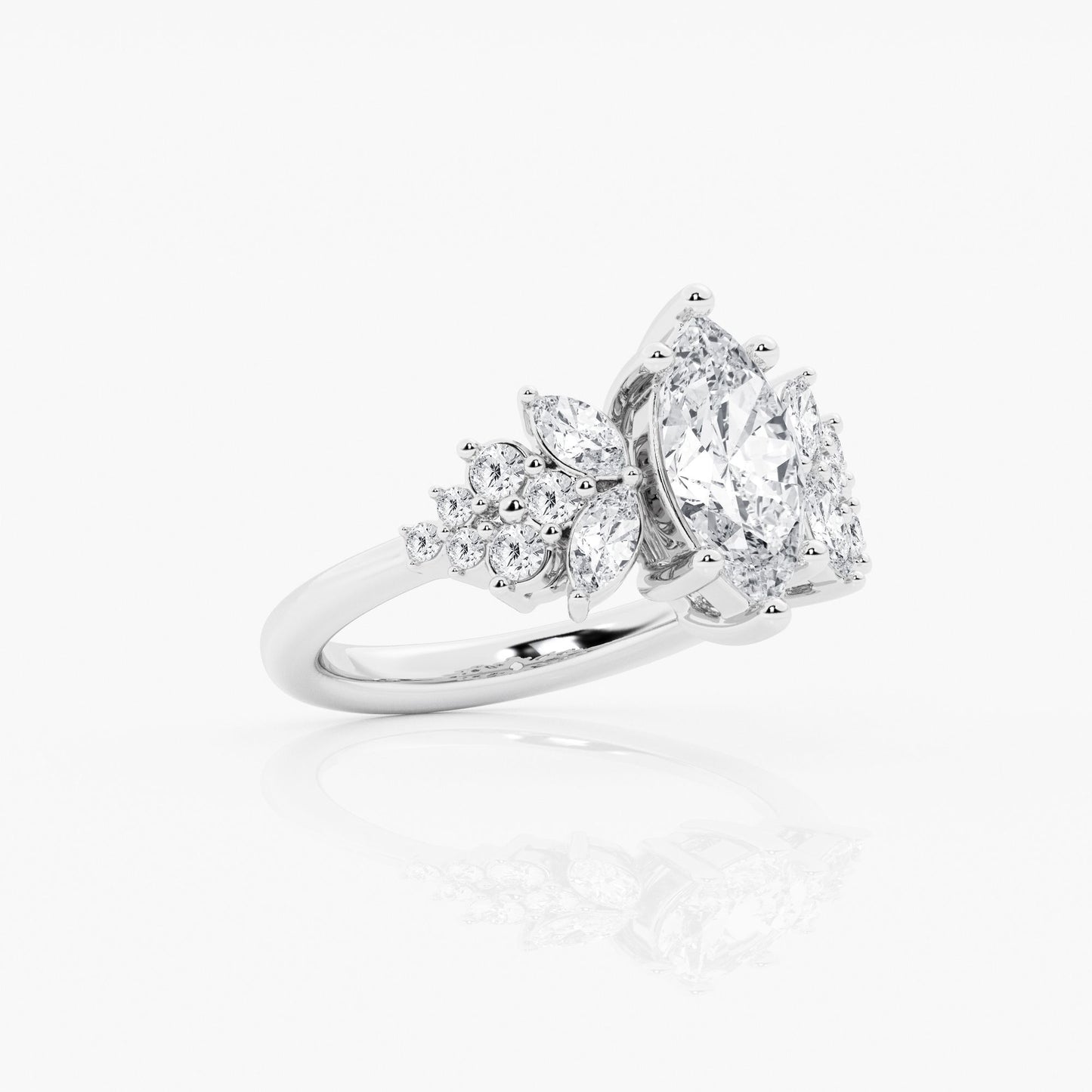 truly custom 1 1/2 ctw marquise lab grown diamond engagement ring