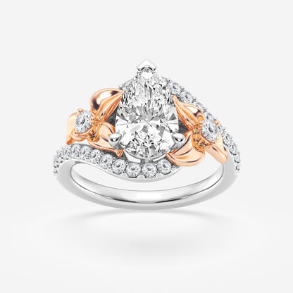 Truly Custom 2 3/8 ctw Pear Lab Grown Diamond Engagement Ring