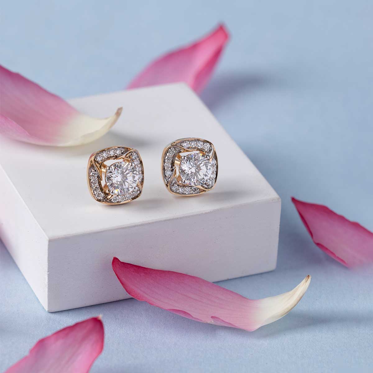 dazzling diamond ear studs