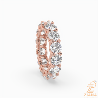Round Brilliant Diamond Eternity Band Ring
