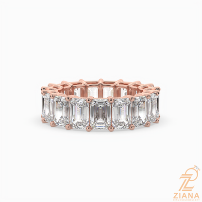Emerald Cut Diamond Eternity Band Ring