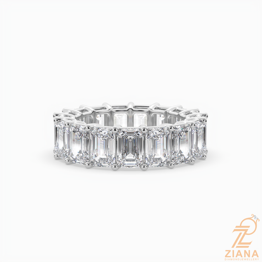 Emerald Cut Diamond Eternity Band Ring
