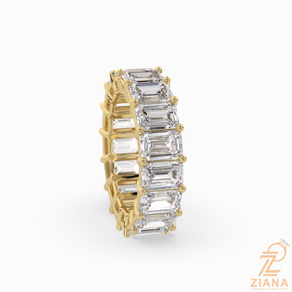 Emerald Cut Diamond Eternity Band Ring