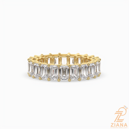 Emerald Cut Diamond Eternity Band Ring