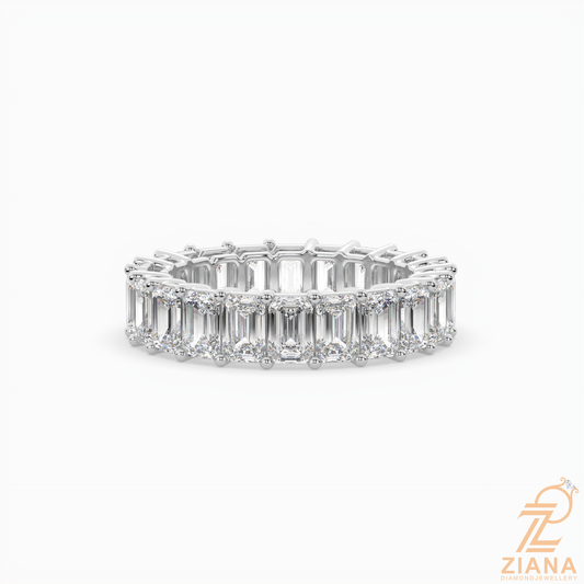 Emerald Cut Diamond Eternity Band Ring