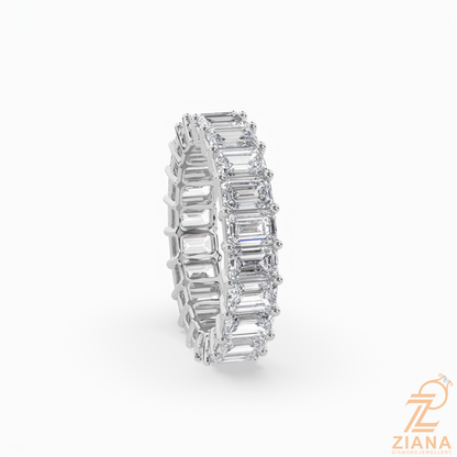 Emerald Cut Diamond Eternity Band Ring
