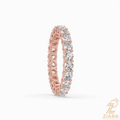 Round Brilliant Diamond Eternity Band Ring