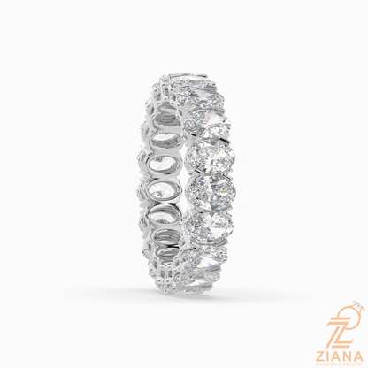 Oval Diamond Eternity Band Ring