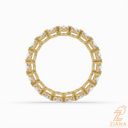 Oval Diamond Eternity Band Ring