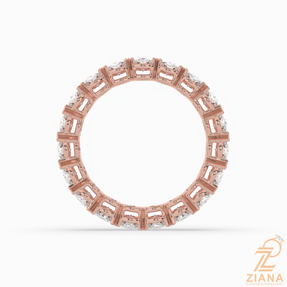 Oval Diamond Eternity Band Ring