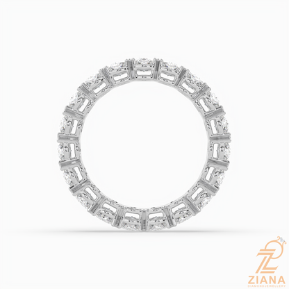 Oval Diamond Eternity Band Ring