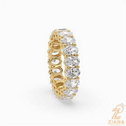 Oval Diamond Eternity Band Ring