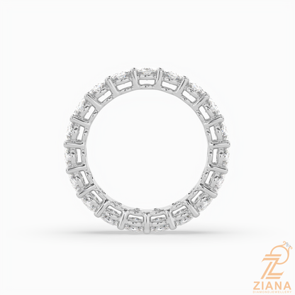 Oval Diamond Eternity Band Ring