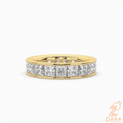 Princess Cut Diamond Full Eternity Ring
