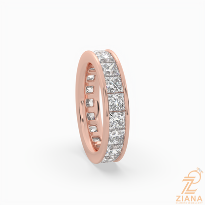 Princess Cut Diamond Full Eternity Ring