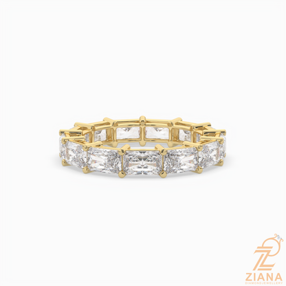 Emerald Cut Diamond Eternity Band Ring