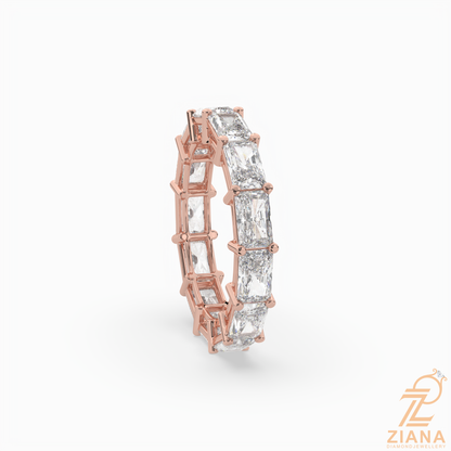 Emerald Cut Diamond Eternity Band Ring