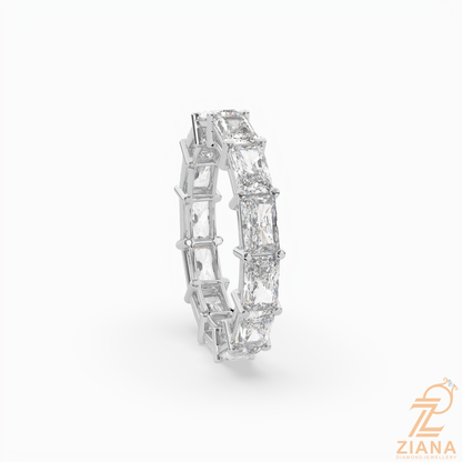 Emerald Cut Diamond Eternity Band Ring