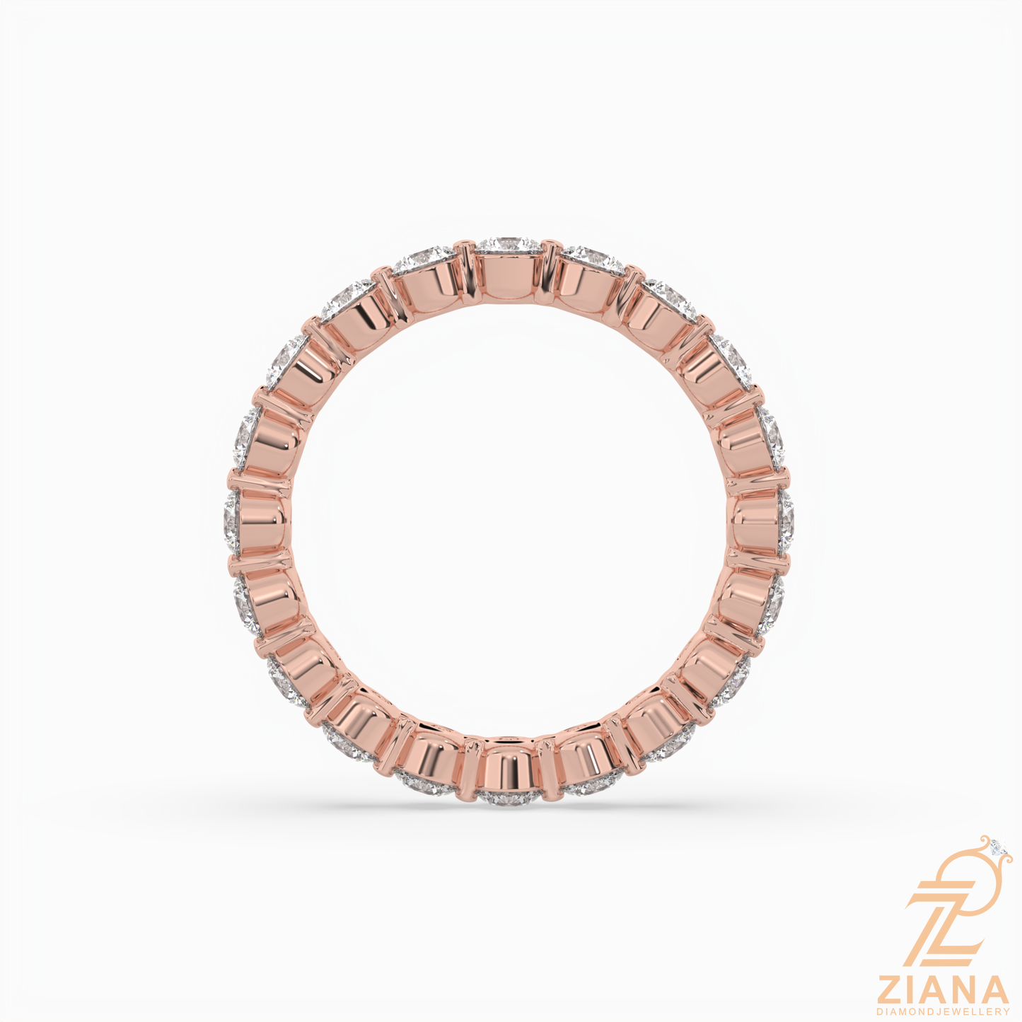 classic round diamond eternity band ring