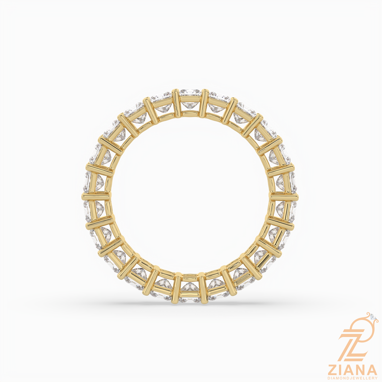 princess cut diamond eternity band ring