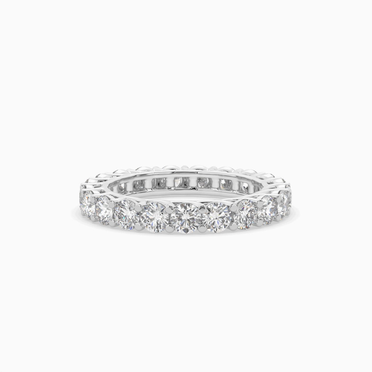 Round Lab Created Diamond Eternity