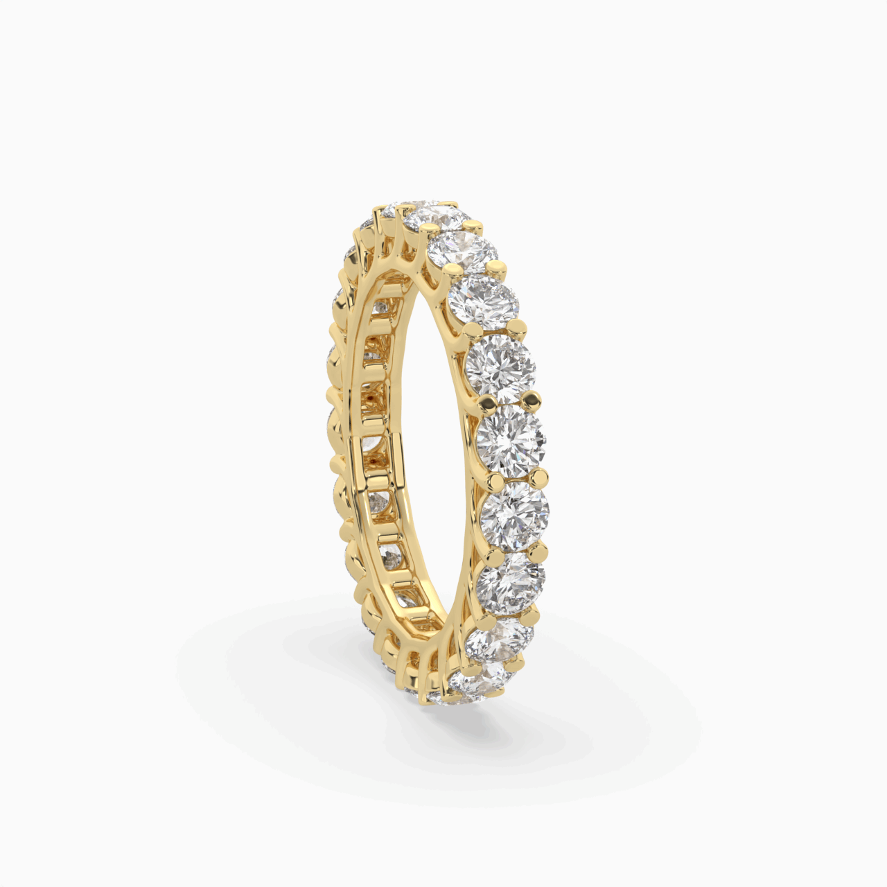 Round Lab Created Diamond Eternity
