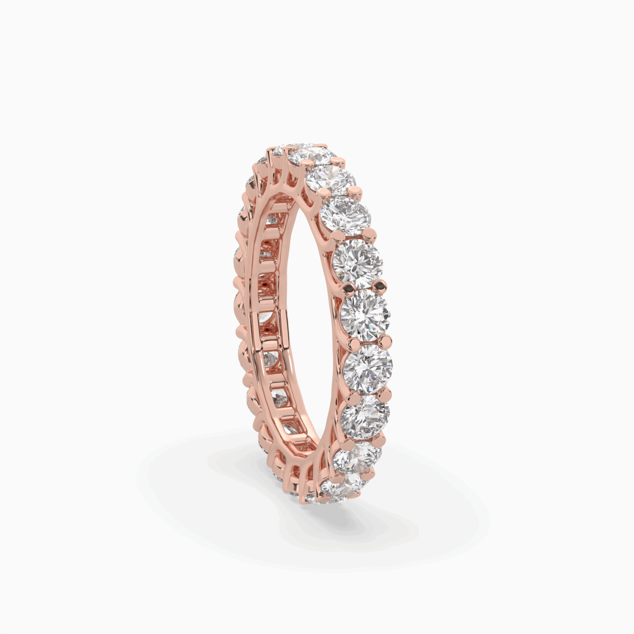 Round Lab Created Diamond Eternity