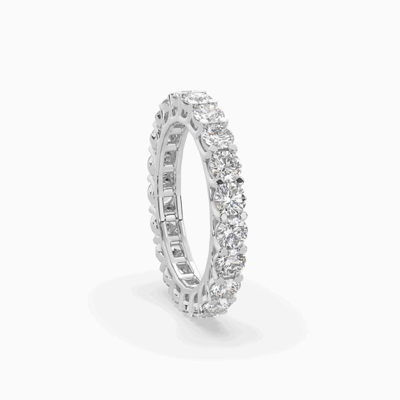 Round Lab Created Diamond Eternity