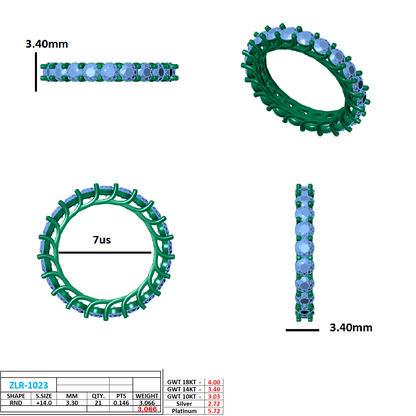 Round Lab Created Diamond Eternity