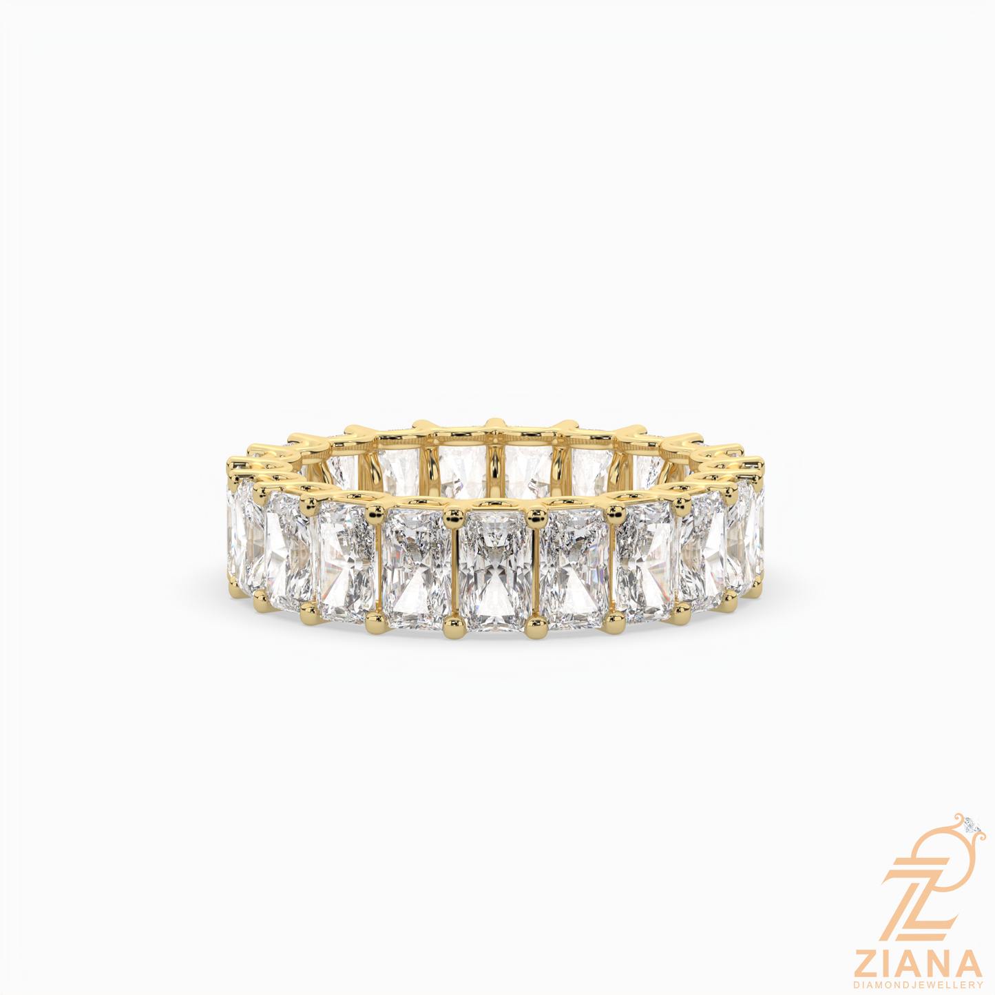 luxury radiant diamond anniversary ring