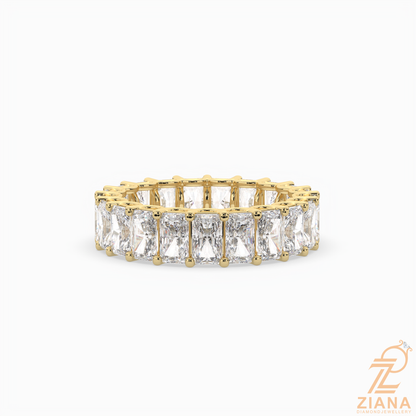 Luxury Radiant Diamond Anniversary Ring