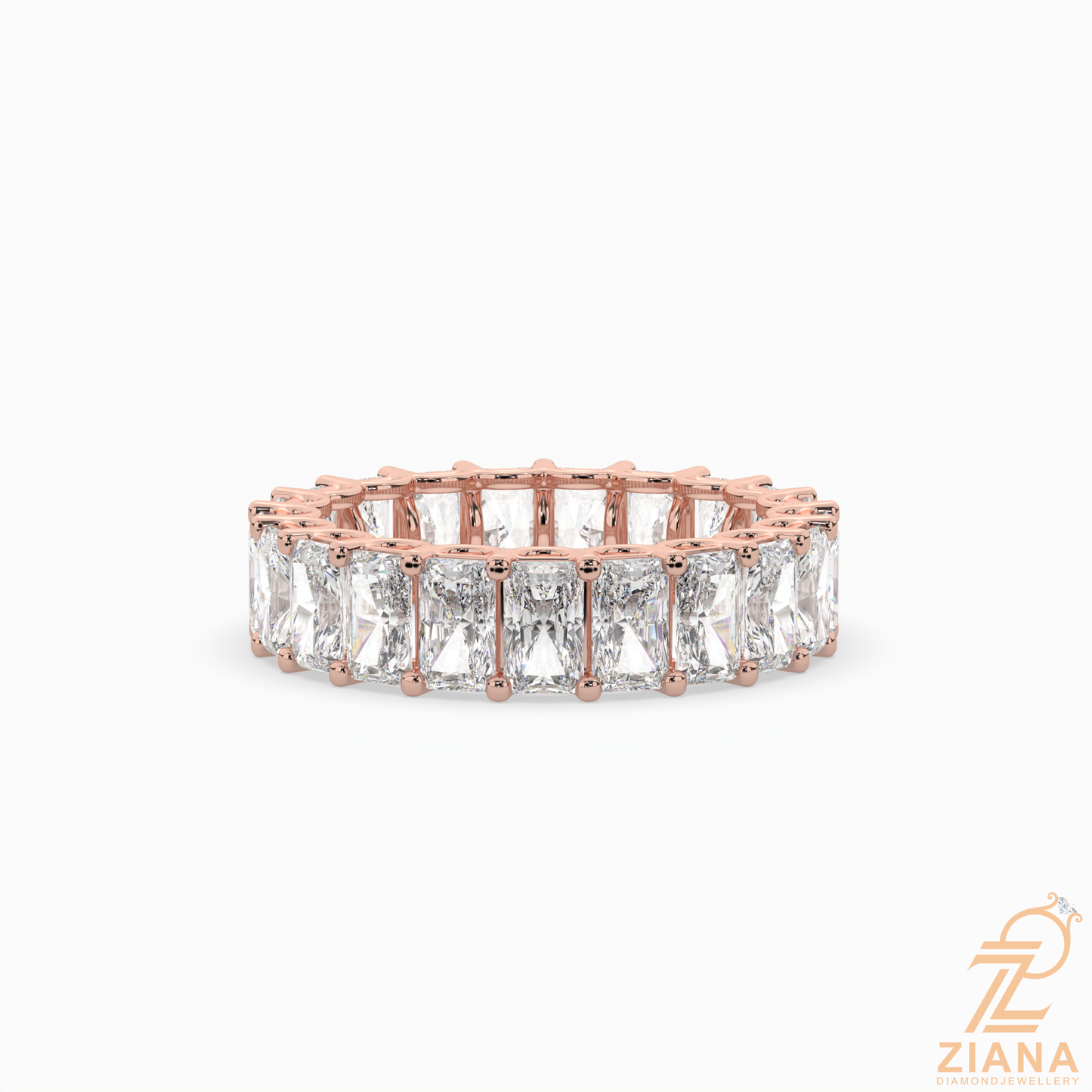luxury radiant diamond anniversary ring