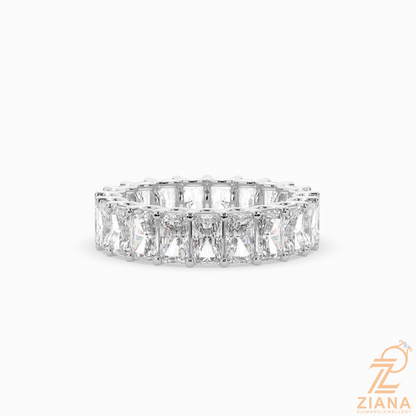 Luxury Radiant Diamond Anniversary Ring
