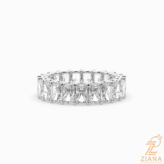 Luxury Radiant Diamond Anniversary Ring