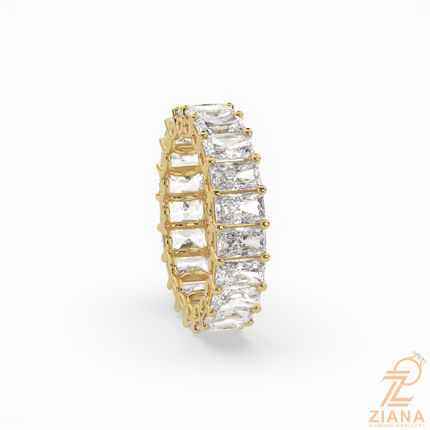 luxury radiant diamond anniversary ring
