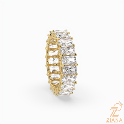 Luxury Radiant Diamond Anniversary Ring
