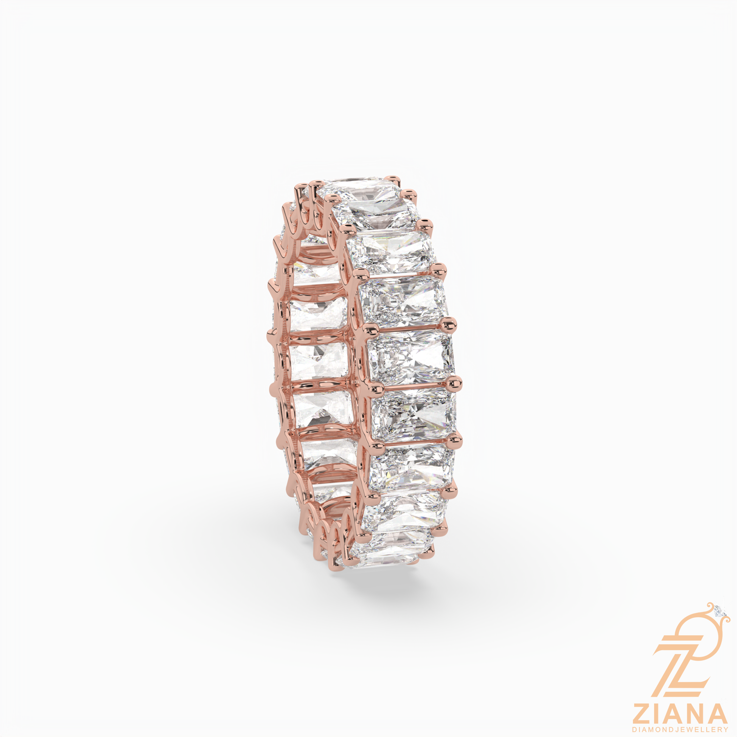 luxury radiant diamond anniversary ring